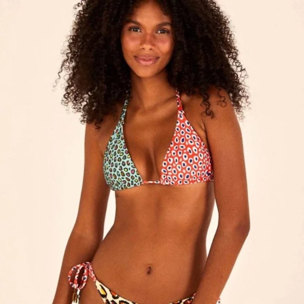 Farm Rio Leopard Patch Bikini Top Only - Picture 2 of 6